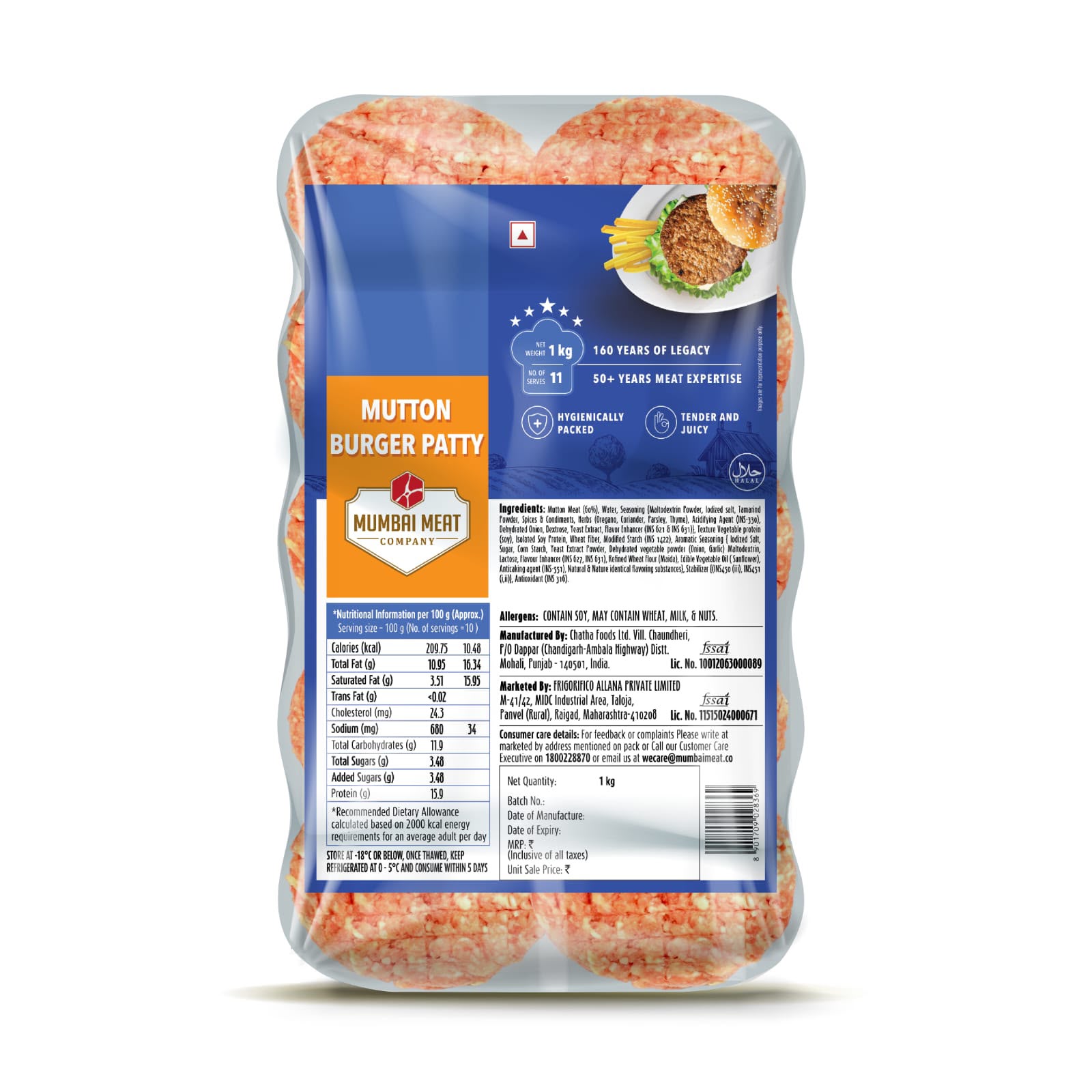 Mutton Burger Patty